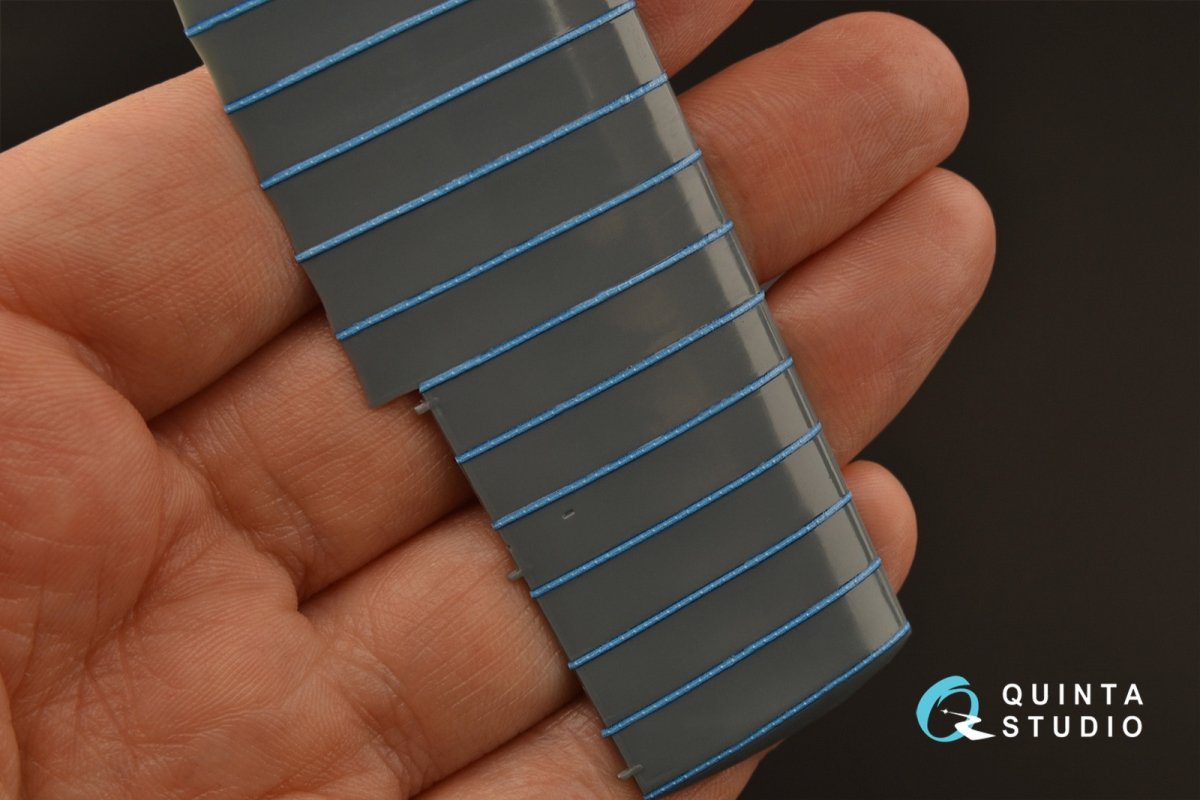 Bandes à nervures bleues Quinta Studio QP48004 pour Fokker Dr.(F)ID.VII 1/48 – imagen 6