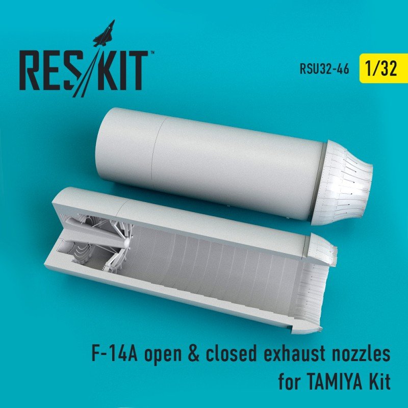 RESKIT RSU32-0046 Buses d&amp;#39;échappement ouvertes et fermées pour F-14A Tomcat, kit TAMIYA 1/32