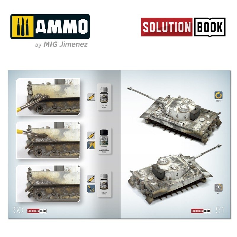 AMMO de Mig Jimenez 6601 Comment peindre les véhicules d&amp;#39;hiver allemands de la Seconde Guerre mondiale (Solutions) Multilingue – Bild 7