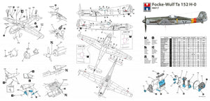 Hobby 2000 48017 Focke-Wulf Ta 152 H-0 (DRAGON + CARTOGRAF) 1/48 – Bild 3