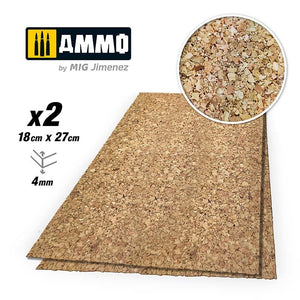 Munitions Mig Jimenez 8844 Créer du liège à grain épais 2x4 mm