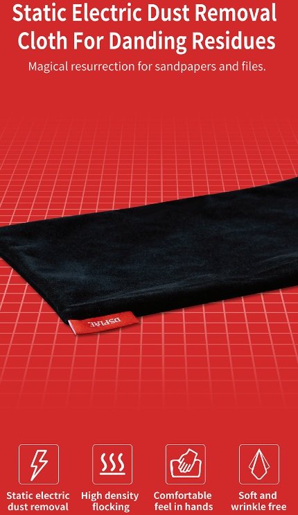 Chiffon électrostatique DSPIAE DC-25 pour le dépoussiérage des résidus de ponçage