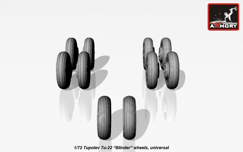 Roues Blinder pour Tupolev Tu-22 (Armory Models AW72043) au 1/72 – immagine 2