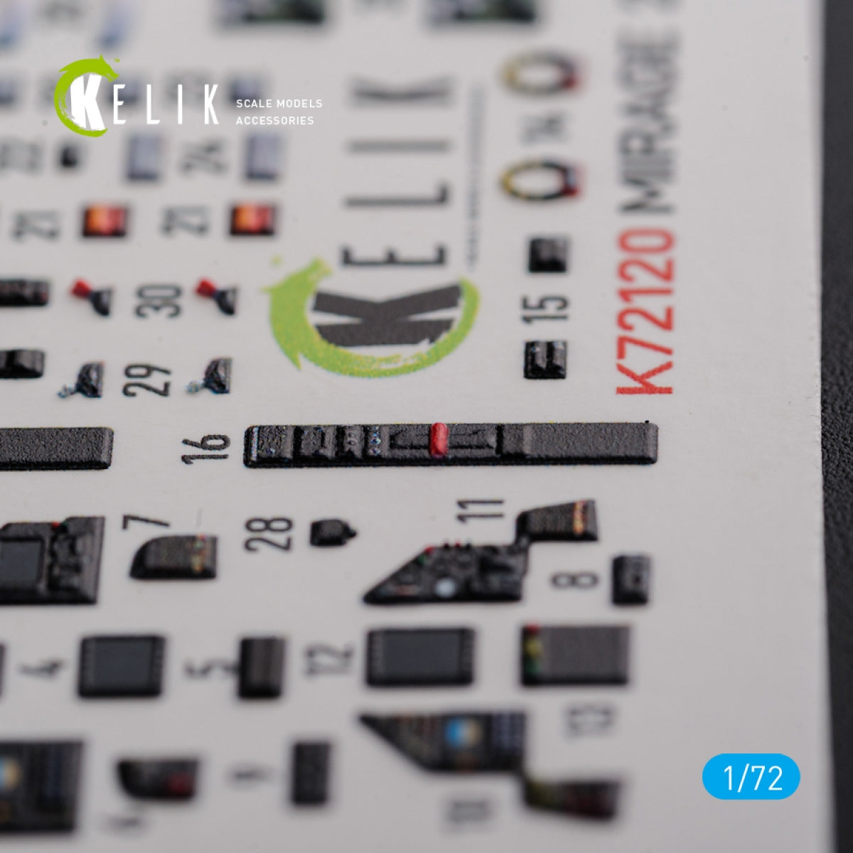 KELIK K72120 Mirage 2000D stickers 3D intérieur pour modèle Svit kit 1/72  – image 5
