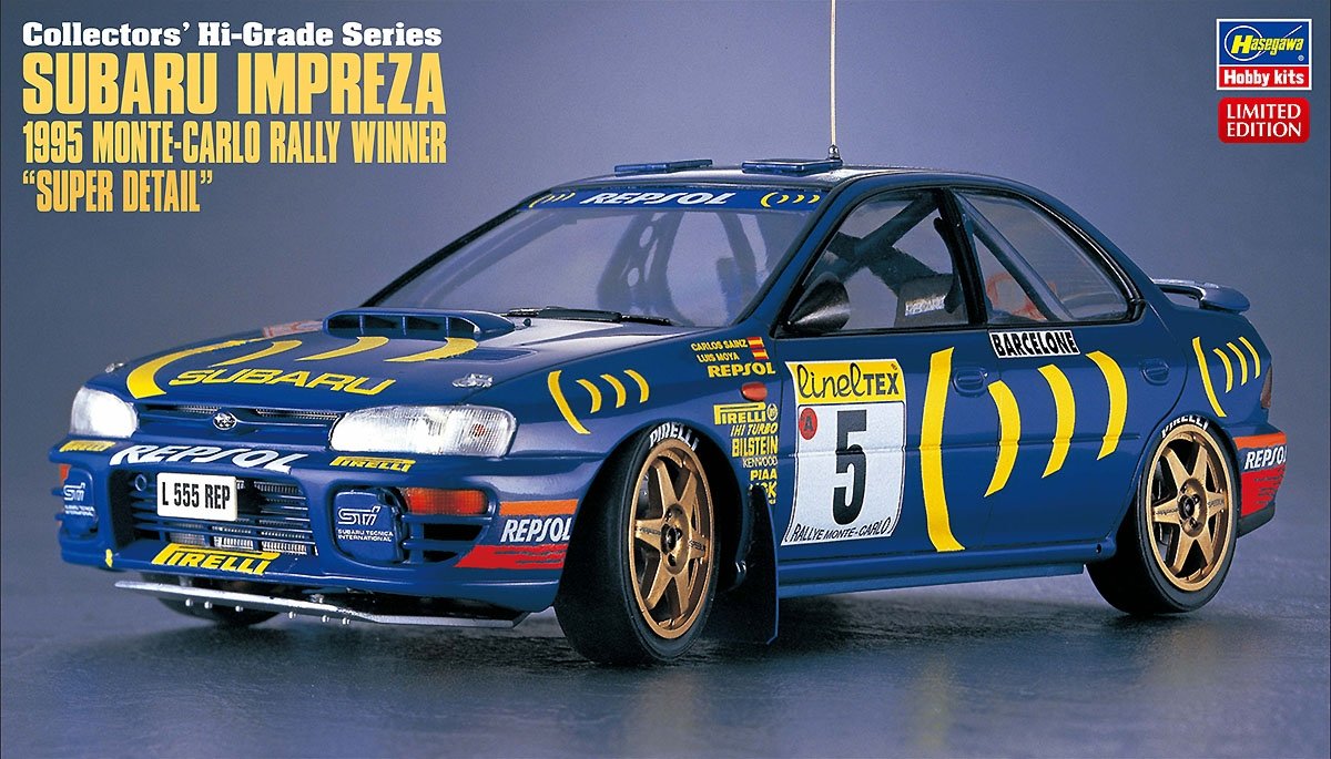 Hasegawa CH51 SUBARU IMPREZA VAINQUEUR DU RALLYE MONTE-CARLO 1995 « SUPER DÉTAIL » 1/24