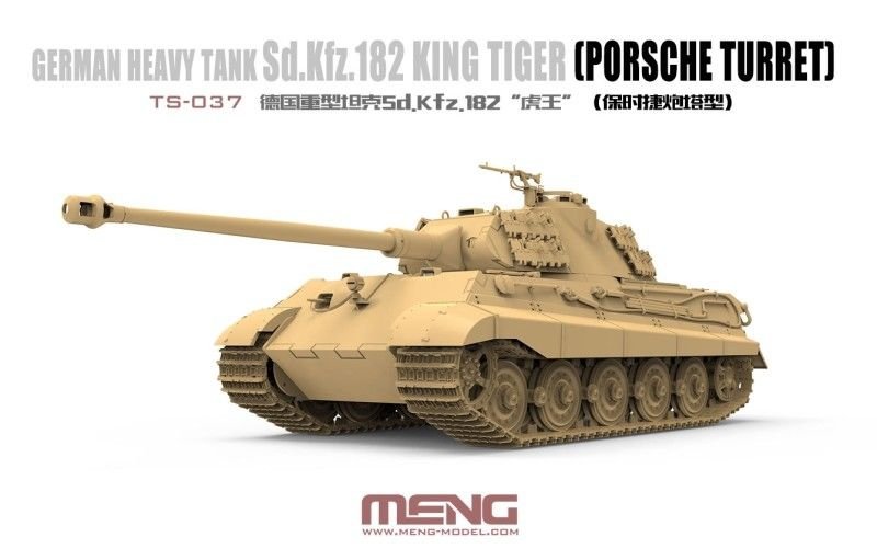 Meng modèle TS-037 char lourd allemand Sd.Kfz.182 tourelle Porsche King Tiger (1/35) – image 2