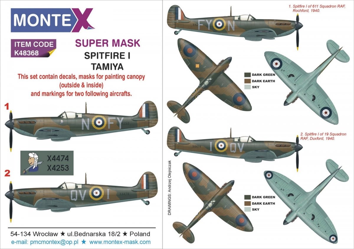 Montex K48368 Spitfire I 1/48