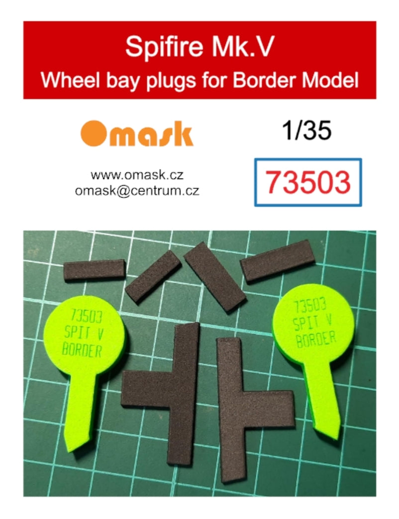 Omask 73503 Bouchons de puits de train d'atterrissage pour Spitfire Mk.V (pour Border Model) 1/35