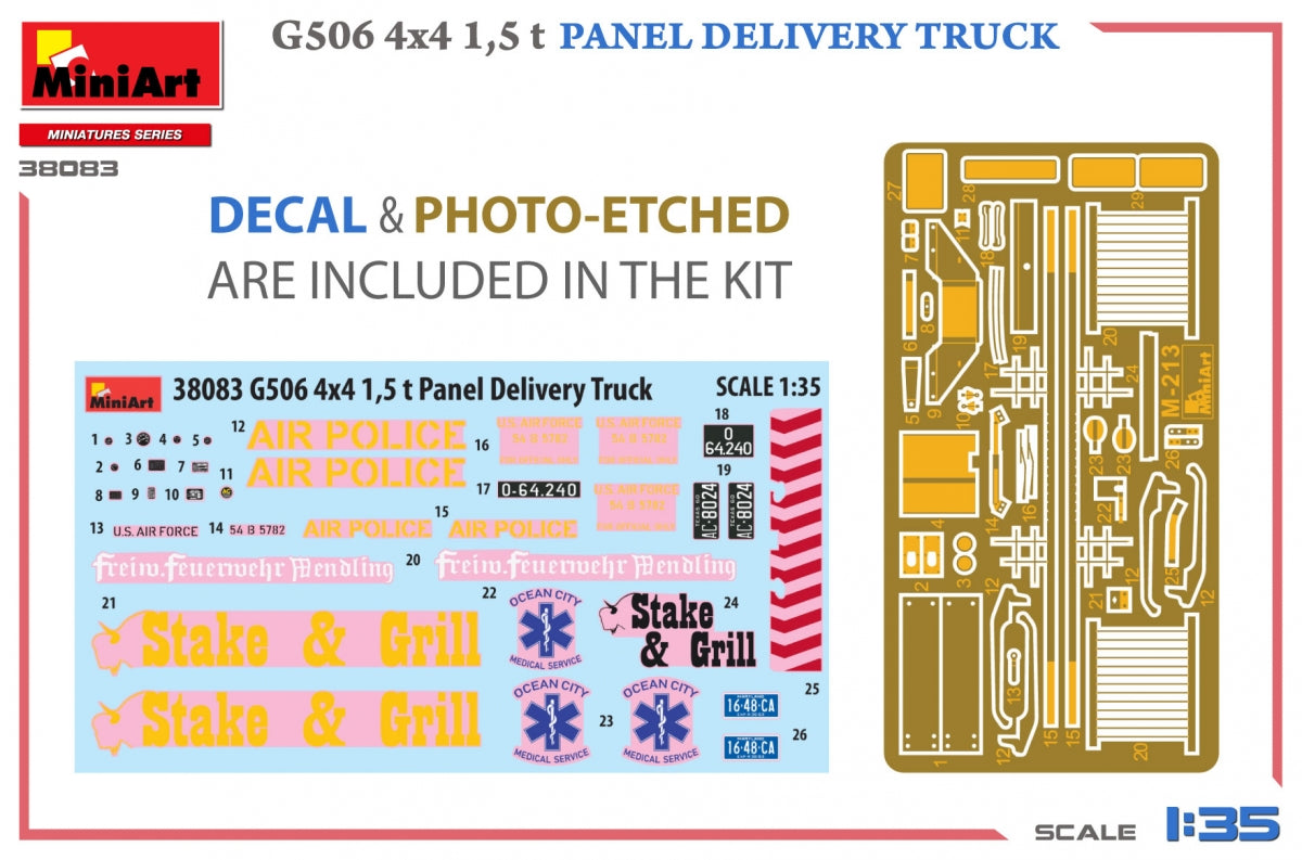 MiniArt 38083 G506 4x4 1,5 t Camion de livraison de panneaux 1/35 – immagine 2