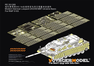 Maquette Voyager PE351265 Char de combat principal allemand Leopard 2A5/A6 moderne Ukraine Basic pour RFM 5103 1/35