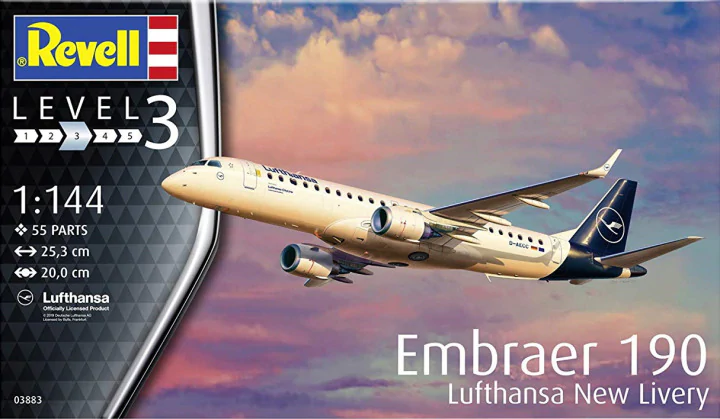 Revell 03883 Embraer 190 Lufthansa Nouvelle livrée 1/144
