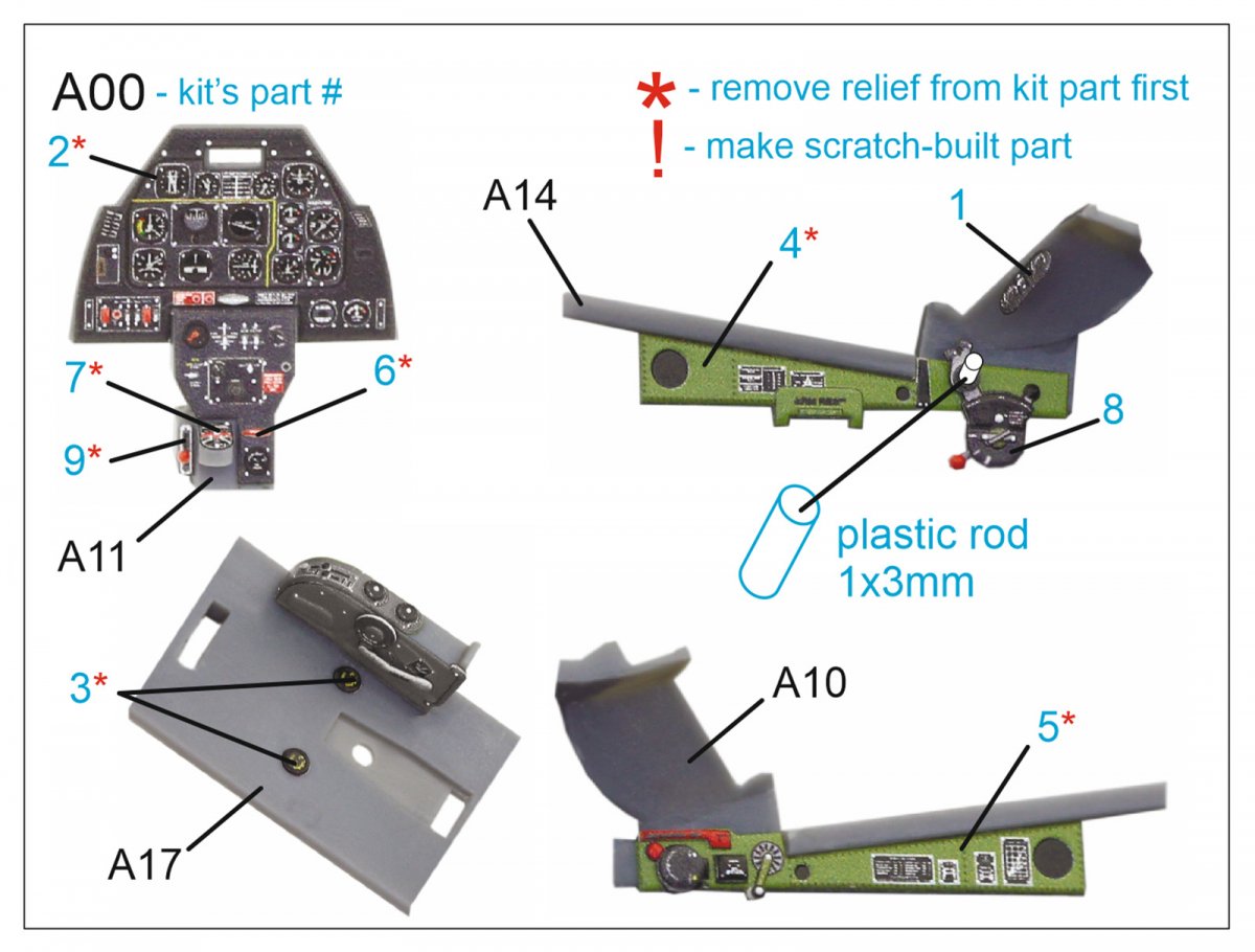 Intérieur imprimé en 3D et coloré sur papier décalcomanie Quinta Studio QDS-48253 P-51D (Tamiya) (petite version) 1/48 – image 2
