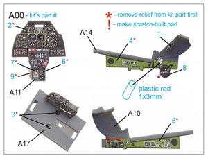 Intérieur imprimé en 3D et coloré sur papier décalcomanie Quinta Studio QDS-48253 P-51D (Tamiya) (petite version) 1/48 – image 2