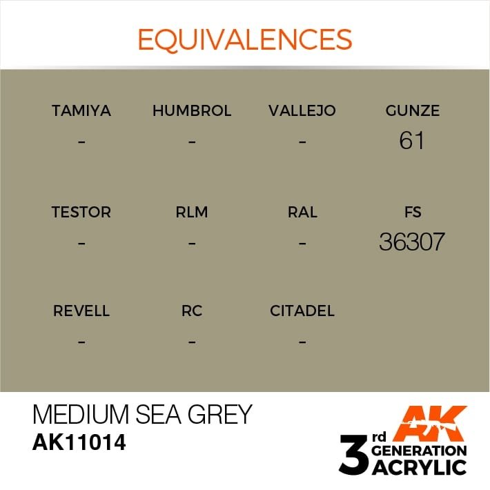 AK Interactive AK11014 Gris mer moyen 17 ml – imagen 3