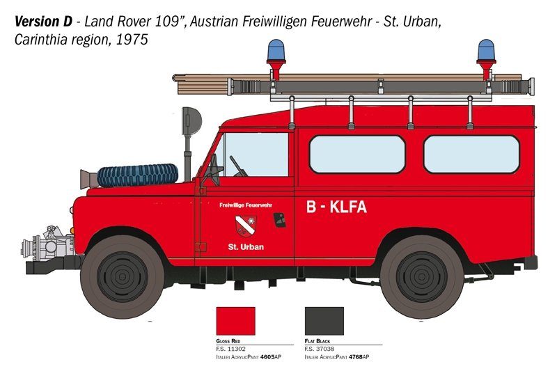 Italeri 3660 CAMION DE POMPIERS LAND ROVER 1/24 – immagine 3