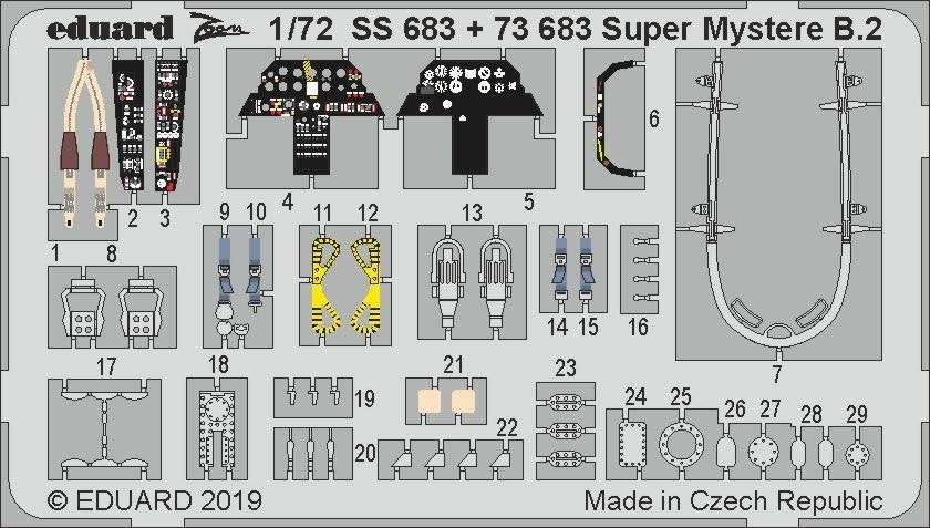 Eduard SS683 Super Mystère B.2 1/72 SPÉCIAL HOBBY
