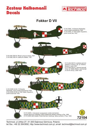 Techmod 72104 - Fokker D.VII 1/72 – image 2