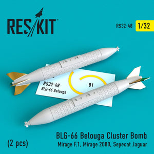 RESKIT RS32-0048 BLG-66 BOMBES À SECONDES BELOUGA (2 PIÈCES) 1/32