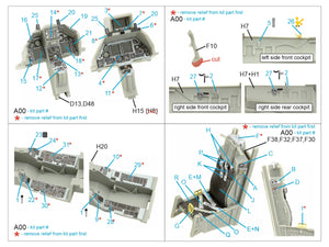 Intérieur imprimé en 3D et coloré pour le F-16D Block 40 de Quinta Studio (outil Kinetic 2022), échelle 1/48 – image 2