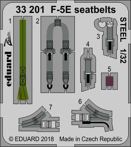 Ceintures de sécurité Eduard 33201 F-5E STEEL KITTY HAWK 1/32