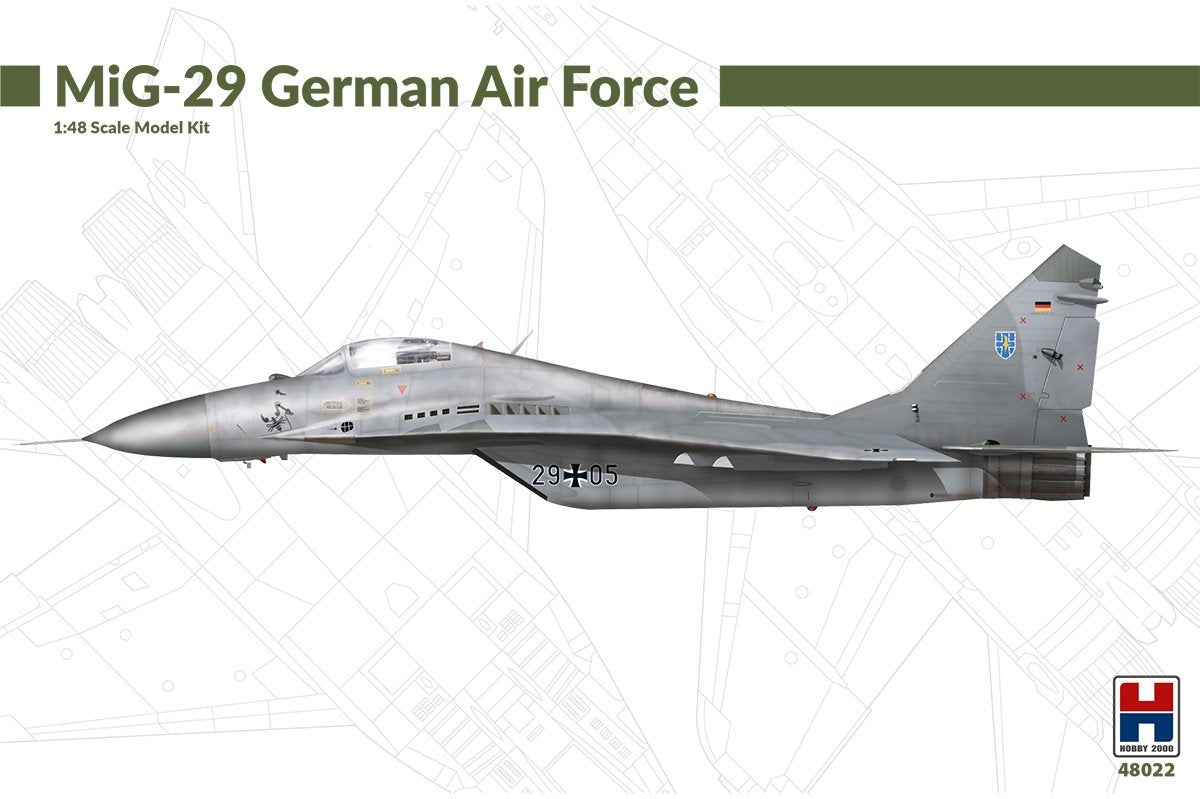 Hobby 2000 48022 MiG-29 Force aérienne allemande (ACADEMY + CARTOGRAF + MASQUE) 1/48