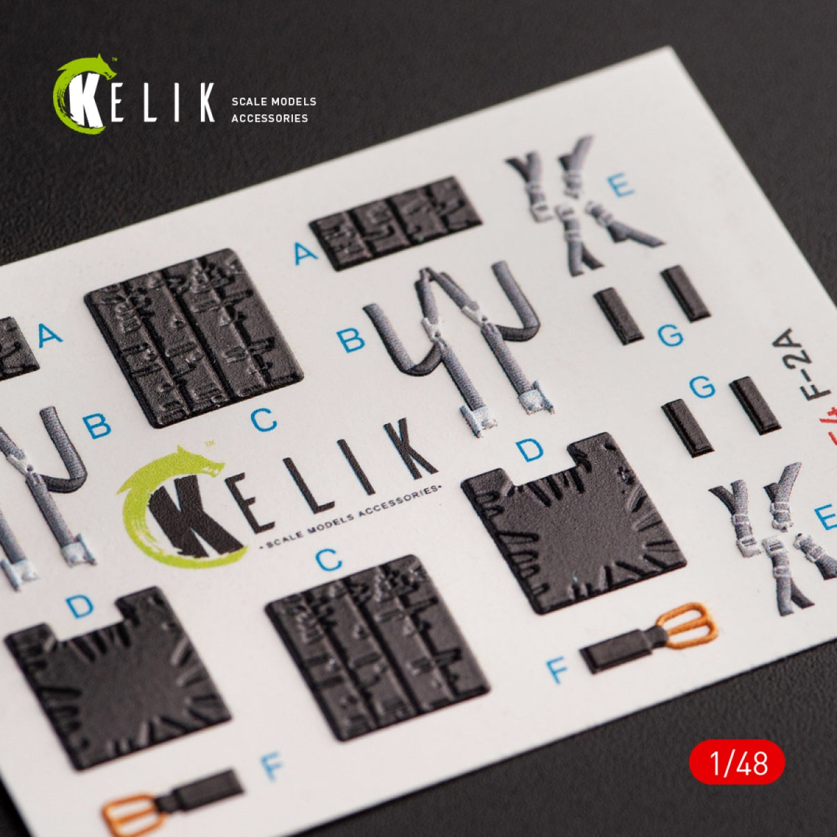 Kelik K48054 JASDF F-2B interior 3D decals for Hasegawa kit 1/48