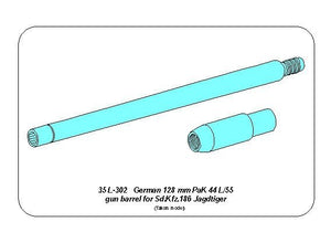 Canon Aber 35L-302 de 128 mm PaK 44L/55 pour fusil d&amp;#39;assaut Jagdtiger (Takom) à l&amp;#39;échelle 1/35 – image 2