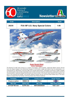 Italeri 2823 F/A-18F Couleurs spéciales de l&amp;#39;US Navy 1/48 – image 3