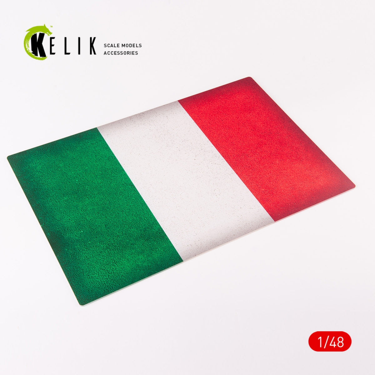 Drapeau italien KELIK KS48031 - Acrylique 3 mm (410 x 270 mm) (410 g) 1/48