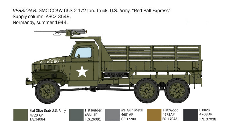 Italeri 6271 Camion GMC 2 1/2 tonnes 6x6 « 80e anniversaire du Débarquement » 1/35 – immagine 3