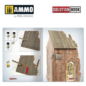 AMMO of Mig Jimenez 6510 How to Paint Brick Buildings. Colors &amp;amp; Weathering System Solution Book (Multilingual) – zdjęcie 8