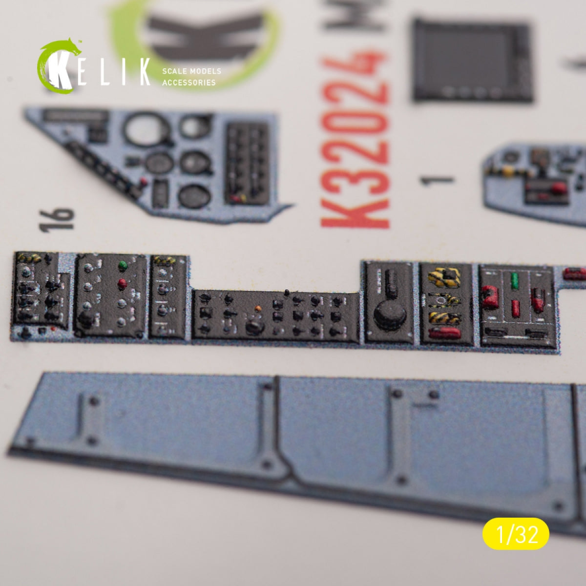 KELIK K32024 Mirage 2000C - décalcomanies 3D intérieures pour maquettes Kitty Hawk/Zimi au 1/32 – image 7