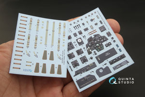 Intérieur imprimé en 3D et coloré sur papier décalcomanie Quinta Studio QD32063 Bf 110C/D (pour maquette Dragon) 1/32  – imagen 2