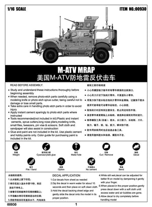 Trumpeter 00930 US M-ATV MRAP 1/16 – immagine 2