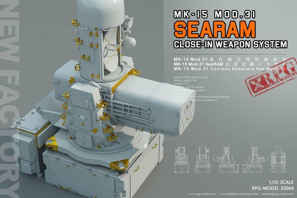 RPG Modèle 35004 MK-15 Mod.31 Système d&amp;#39;arme rapprochée SeaRAM 1/35 – Bild 2
