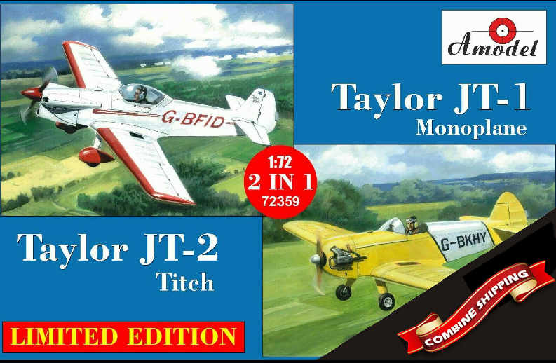 Maquette Amodel 72359 Taylor JT-1 Monoplan et Taylor JT-2 Titch 1/72