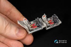 Intérieur imprimé et coloré en 3D sur papier décalcomanie (Hasegawa) de la Kawasaki T-4 (Quinta Studio QD+48349) (avec pièces en résine imprimées en 3D) 1/48 – image 3