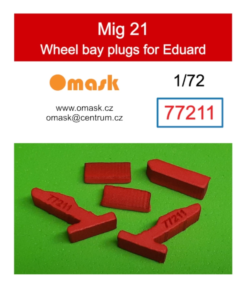 Omask 77211 Bouchons de puits de train d'atterrissage pour Mig 21 (pour Eduard) 1/72