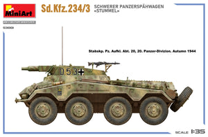 MiniArt 53001 Sd.Kfz.234/3 SCHWERER PANZERSPAHWAGEN STUMMEL 1/35 – zdjęcie 14