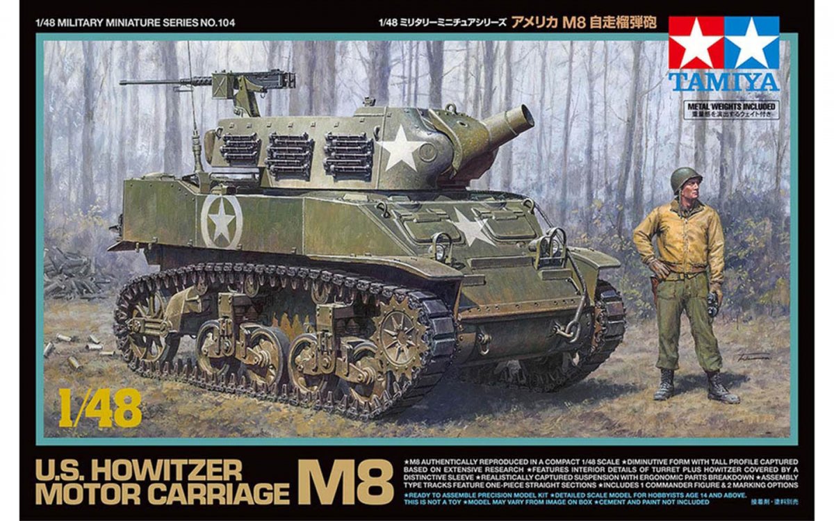 Tamiya 32604 US Howitzer Motor Carriage M8 1/48 