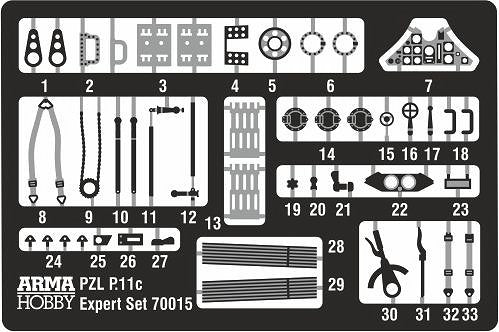 Arma Hobby 70015 PZL P.11c Coffret Expert 1/72 – immagine 4