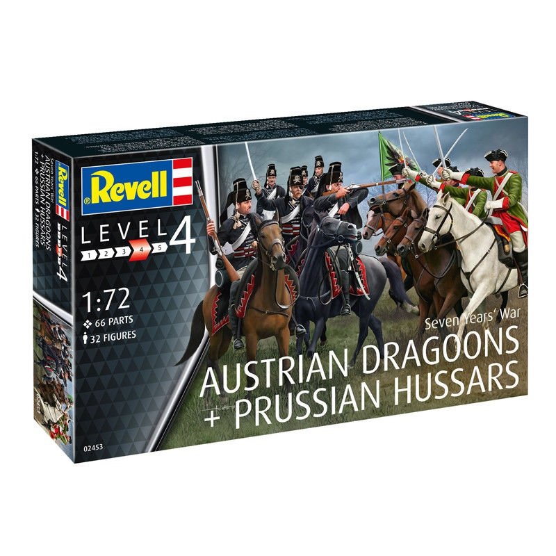 Revell 02453 Guerre de Sept Ans DRAGONS AUTRICHIENS + HUSSARDS PRUSSIENS (1/72) – imagen 2