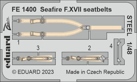 Ceintures de sécurité Eduard FE1400 Seafire F. XVII en acier Airfix 1/48