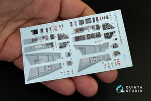 Intérieur imprimé en 3D et coloré sur papier décalcomanie Quinta Studio QD32011 Mirage 2000B (pour maquette Kitty Hawk) 1/32 – imagen 3
