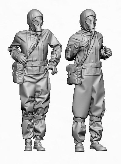 Glowel Miniatures 35043 Équipage de véhicule blindé soviétique en tenue de protection chimique 1/35 – image 2