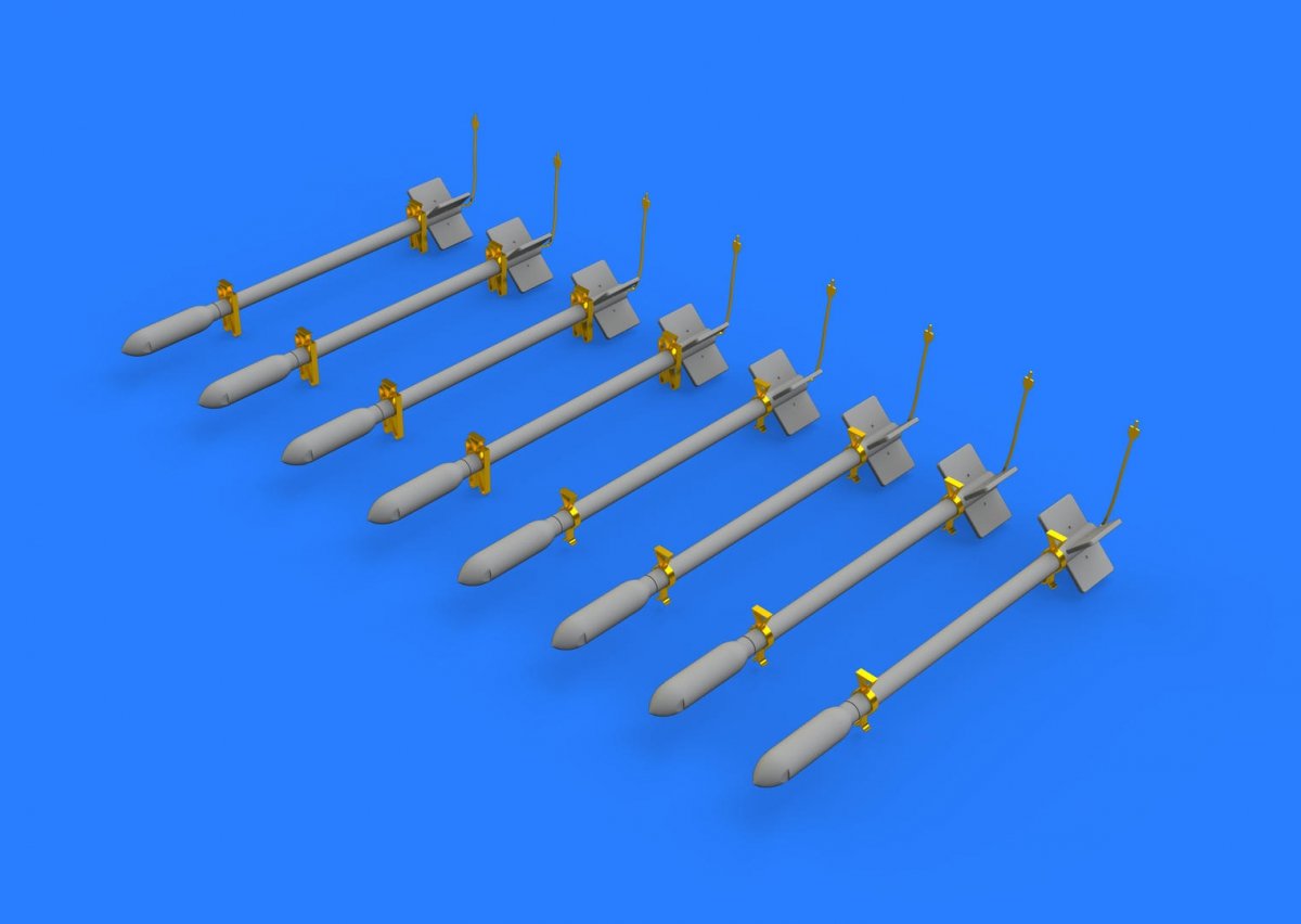 Eduard 648393 Projectiles de roquette britanniques RP-3 60lb F. 1/48