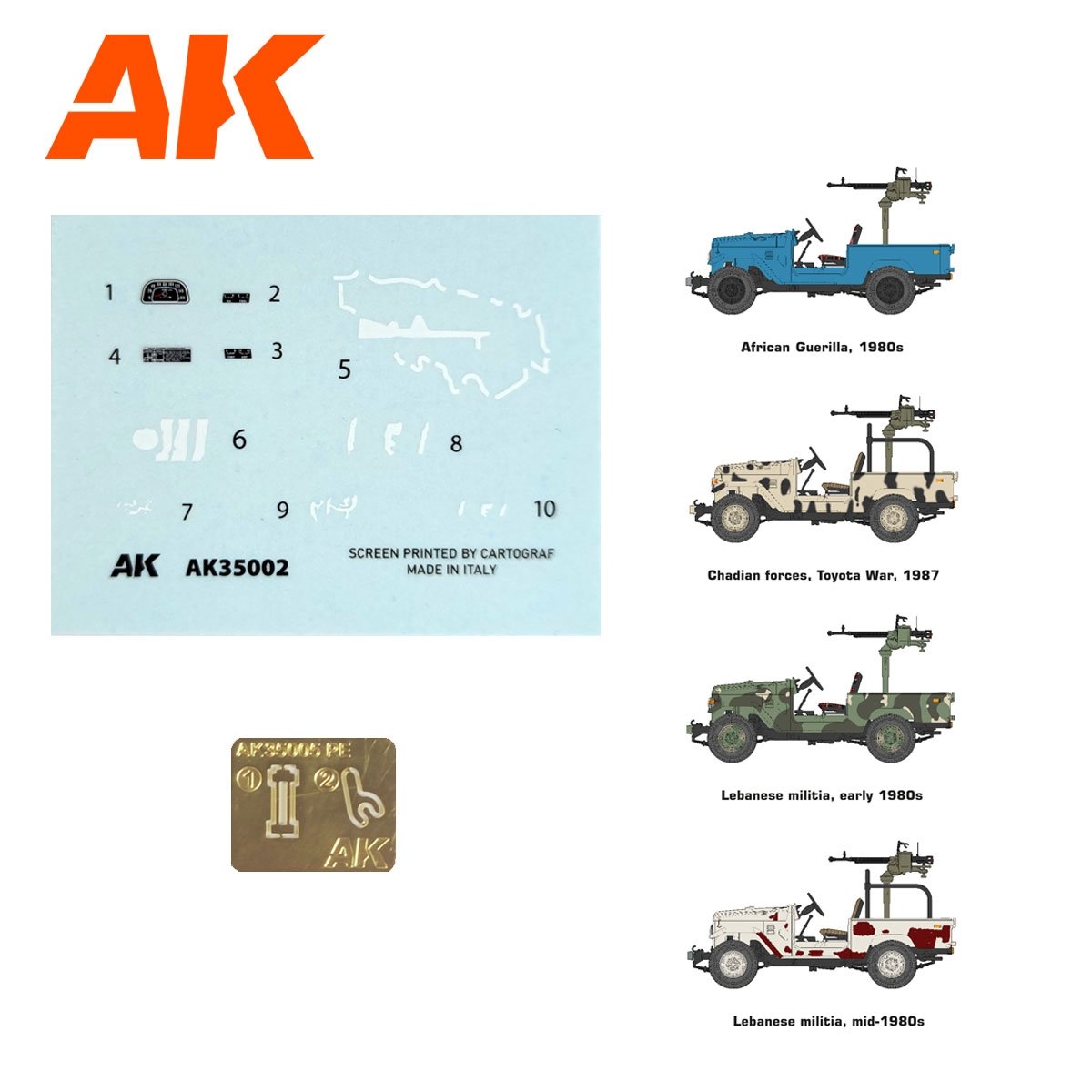 AK Interactive AK35002 FJ43 PICKUP AVEC DSHKM 1/35  – immagine 3