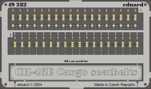 Eduard 49282 CH-46E/D ceintures de sécurité type cargo 1/48 Academy