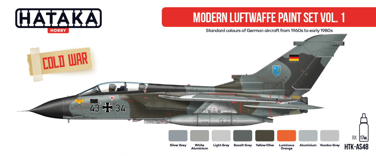 Hataka HTK-AS48 Ensemble de peinture moderne Luftwaffe vol. 1 (8x17ml)