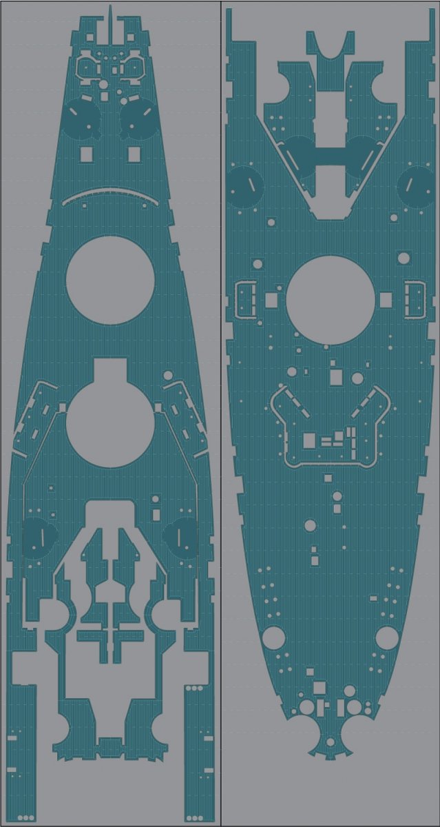 Pontos 35002WD1 USS BB-63 Missouri Ensemble de pont en bois Pont bleu (1/350)
